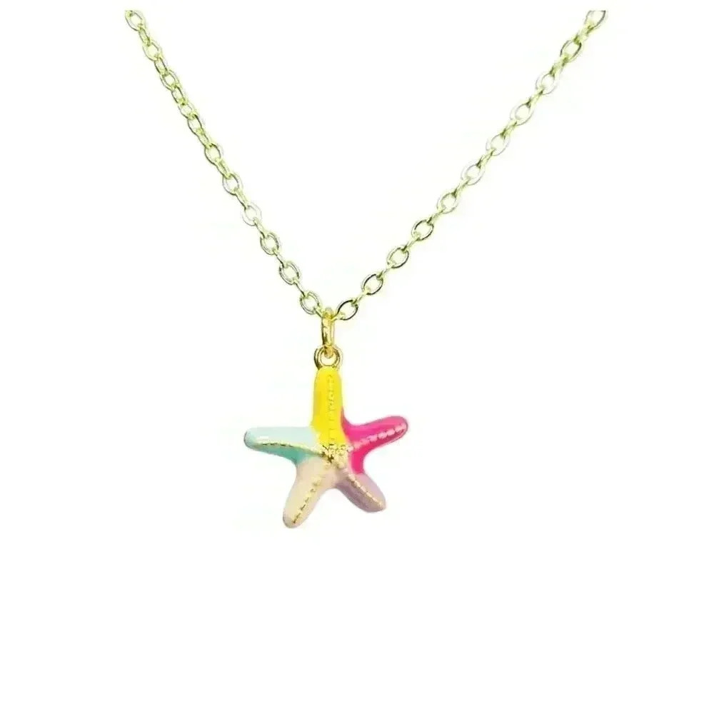 Starfish necklace, dainty minimalist summer jewelry for women made with love - Picture 7 of 10